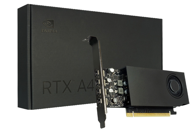  NVIDIA RTX A400, 4GB, GDDR6 64-bit, 96GB/s, PCIe 4.0 x8, Single Slot, 4x Mini DisplayPort 1.4a, 50W, Ampere  